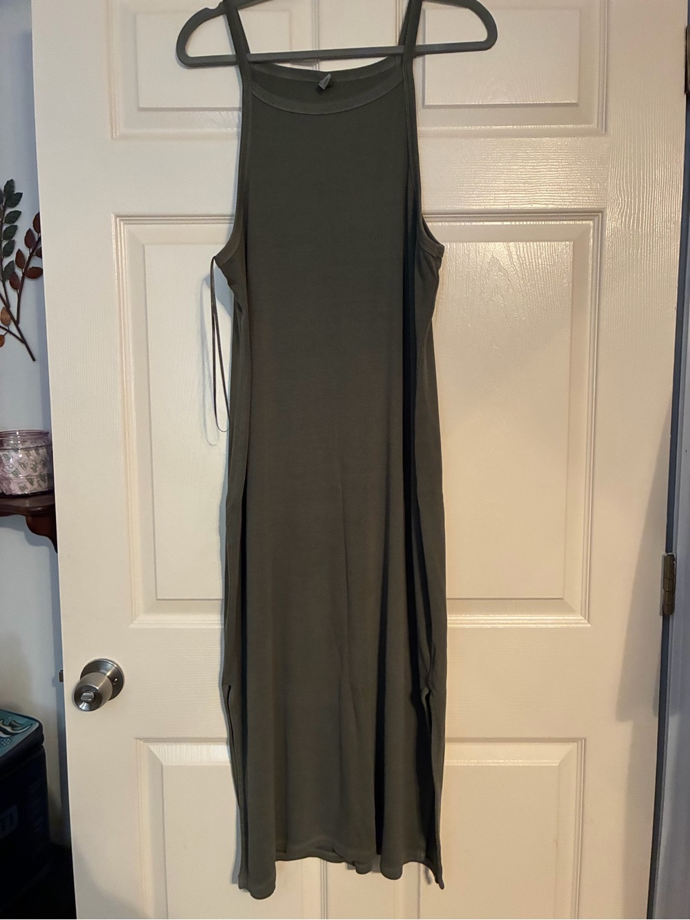 Old Navy Olive Green Midi Tank Dress